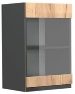 Vicco Glash&auml;ngeschrank R-Line, Goldkraft Eiche/Anthrazit, 40 cm J-Shape (1-St)