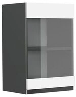Vicco Glash&auml;ngeschrank R-Line, Wei&szlig;/Anthrazit, 40 cm J-Shape (1-St) wei&szlig;