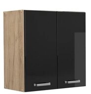 Vicco H&auml;ngeschrank R-Line, Schwarz Hochglanz/Goldkraft Eiche, 60 cm (1-St)