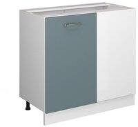 Vicco Eckunterschrank R-Line, Blau-Grau/Wei&szlig;, 86 cm ohne Arbeitsplatte (1-St)