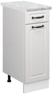 Vicco Unterschrank R-Line, Wei&szlig; Landhaus/Wei&szlig;, 30 cm AP Marmor (1-St)