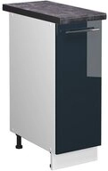 Vicco Apothekerschrank Fame-Line, Dunkelblau Hochglanz/Wei&szlig;, 30 cm, AP...