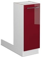 Vicco Unterschrank Fame-Line, Bordeaux Hochglanz/Wei&szlig;, 30 cm ohne Arbeitsplatte