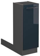 Vicco Unterschrank Fame-Line, Dunkelblau Hochglanz/Anthrazit, 30 cm ohne