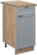 Vicco Unterschrank Fame-Line, Hellblau-grau/Goldkraft Eiche, 40 cm, AP Eiche...