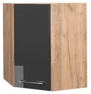 Vicco Eckh&auml;ngeschrank Fame-Line, Anthrazit Hochglanz/Goldkraft Eiche, 57 cm (1-St.,