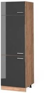 Vicco K&uuml;hlumbauschrank R-Line, Anthrazit Hochglanz/Goldkraft Eiche, 60 cm...