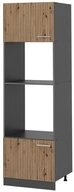 Vicco Mikrowellenumbauschrank R-Line, Artisan-Eiche/Anthrazit, 60 cm (1-St)