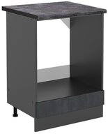 Vicco Herdumbauschrank R-Line, Schwarz Beton/Anthrazit, 60 cm AP Anthrazit...