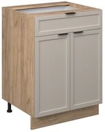 Vicco Unterschrank Fame-Line, GrauBeige/Goldkraft Eiche, 60 cm mit Schublade,...