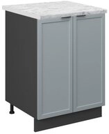 Vicco Unterschrank Fame-Line, Hellblau-grau/Anthrazit, 60 cm, AP Marmor (1-St)