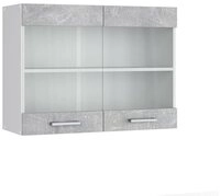 Vicco Glash&auml;ngeschrank R-Line, Beton/Wei&szlig;, 80 cm (1-St)