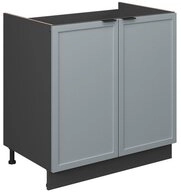 Vicco Unterschrank Fame-Line, Hellblau-grau/Anthrazit, 80 cm ohne Arbeitsplatte