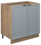 Vicco Unterschrank Fame-Line, Hellblau-grau/Goldkraft Eiche, 80 cm mit Regal,...