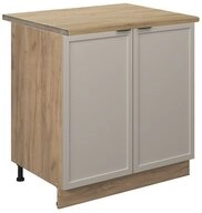 Vicco Unterschrank Fame-Line, GrauBeige/Goldkraft Eiche, 80 cm mit Regal, AP...
