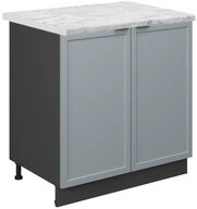 Vicco Unterschrank Fame-Line, Hellblau-grau/Anthrazit, 80 cm, AP Marmor (1-St)
