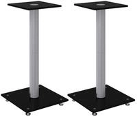 vidaXL Lautsprecherst&auml;nder Lautsprecher-St&auml;nder 2 Stk. Schwarz & Silbern...