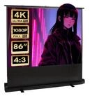 Maclean MC-963 tragbare Projektionswand Pull-Up-Leinwand (Mobile 86'' 4:3