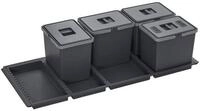 SO-TECH&reg; M&uuml;lleimer Abfallsammler Metropolis 15+15+15+15L mit Deckel,...
