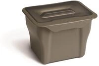 Victory Einbaum&uuml;lleimer Abfallsammler K&uuml;chen-Box 5 Liter Grau Deckel transparent