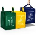 TRESKO M&uuml;lltrennsystem 3er Set Recycling Englisch M&uuml;lltrenner M&uuml;lleimer