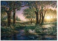 Schmidt Spiele Puzzle Terry Redlin: Morgenzauber Am Teich (1000 Teile),...