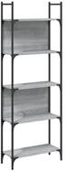vidaXL B&uuml;cherregal B&uuml;cherregal 5 B&ouml;den Grau Sonoma 60,5x24x166,5 cm...