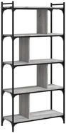 vidaXL B&uuml;cherregal B&uuml;cherregal 5 B&ouml;den Grau Sonoma 76x32x158 cm...
