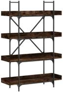 vidaXL B&uuml;cherregal, Buchregal 4 B&ouml;den R&auml;uchereiche 100x33x145,5 cm...