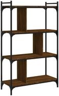 vidaXL B&uuml;cherregal NA B&uuml;cherregal 4 B&ouml;den Braun Eiche-Optik 76x32x123cm...