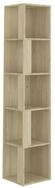 vidaXL Eckregal Eckregal Sonoma-Eiche 33x33x164,5 cm Holzwerkstoff, 1-tlg.