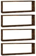 vidaXL Regal Wandregale 4 Stk. R&auml;uchereiche 80x15x26,5 cm Holzwerkstoff, 4-tlg.