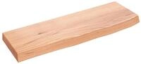 vidaXL Regal Wandregal Hellbraun 60x20x4 cm Massivholz Eiche Behandelt, 1-tlg.