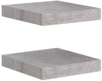 vidaXL Wandregal, Schweberegale 2 Stk. Betongrau 23x23,5x3,8 cm MDF