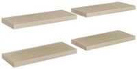 vidaXL Wandregal, Schwebende Wandregale 4 Stk. Eichefarben 60x23,5x3,8cm MDF
