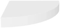 vidaXL Wandregal, Eck-Schweberegal Wei&szlig; 25x25x3,8 cm MDF