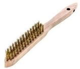 Lessmann Drahtb&uuml;rste Lessmann Handdrahtb&uuml;rste Messing gewellt 0,35mm 4-reihig
