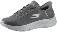 Slip-On Sneaker SKECHERS "GO WALK FLEX", Damen, Gr. 35, grau, Lederimitat, Schuhe