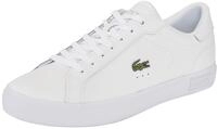 Sneaker LACOSTE "POWERCOURT", Herren, Gr. 42, wei&szlig; (wht, wht), Leder, Schuhe Sneaker