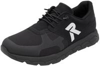 Slip-On Sneaker RIEKER SPORT "Preston", Herren, Gr. 41, schwarz, Nubuklederimitat,