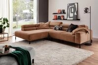 KAWOLA Ecksofa DELIA, L-Form rechts oder links, mit oder ohne Sitzvorzug, Cord