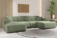 Kaiser M&ouml;bel Ecksofa Eckcouch U form, SIENA stoff Poso, Maloy, Salvador,Velo,