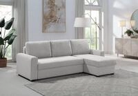ATLANTIC home collection Ecksofa Dublin L-Form, Bettfunktion und Bettkasten,