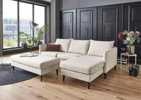 ATLANTIC home collection Ecksofa Rekvik L-Form, mit Wellenunterfederung,...