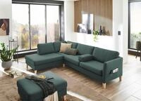 ATLANTIC home collection Ecksofa Mailo L-Form, mit Seitentaschen und Ottomane,...