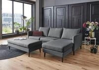 ATLANTIC home collection Ecksofa Rekvik L-Form, mit Wellenunterfederung,...