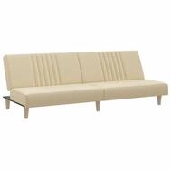 vidaXL Sofa Schlafsofa Creme Stoff