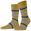 FALKE Socken Tagessocke Crew Marina Stripe (Bio-Baumwolle) brassbraun/weiss...