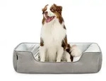 lionto Tierkissen 2-in-1, weich gepolstert, 110x80 cm, hellgrau/dunkelgrau,
