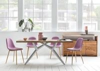 SIT Esstisch Tampa mit Baumkante & extravagantem Metallgestell im Design-Mix,
